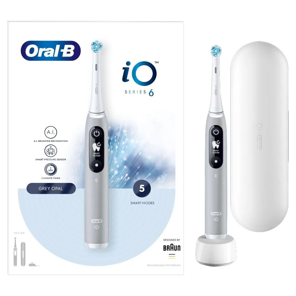 Oral-B Io Szczoteczka Elektryczna Series 6 Grey z Technologią Magnetyczną