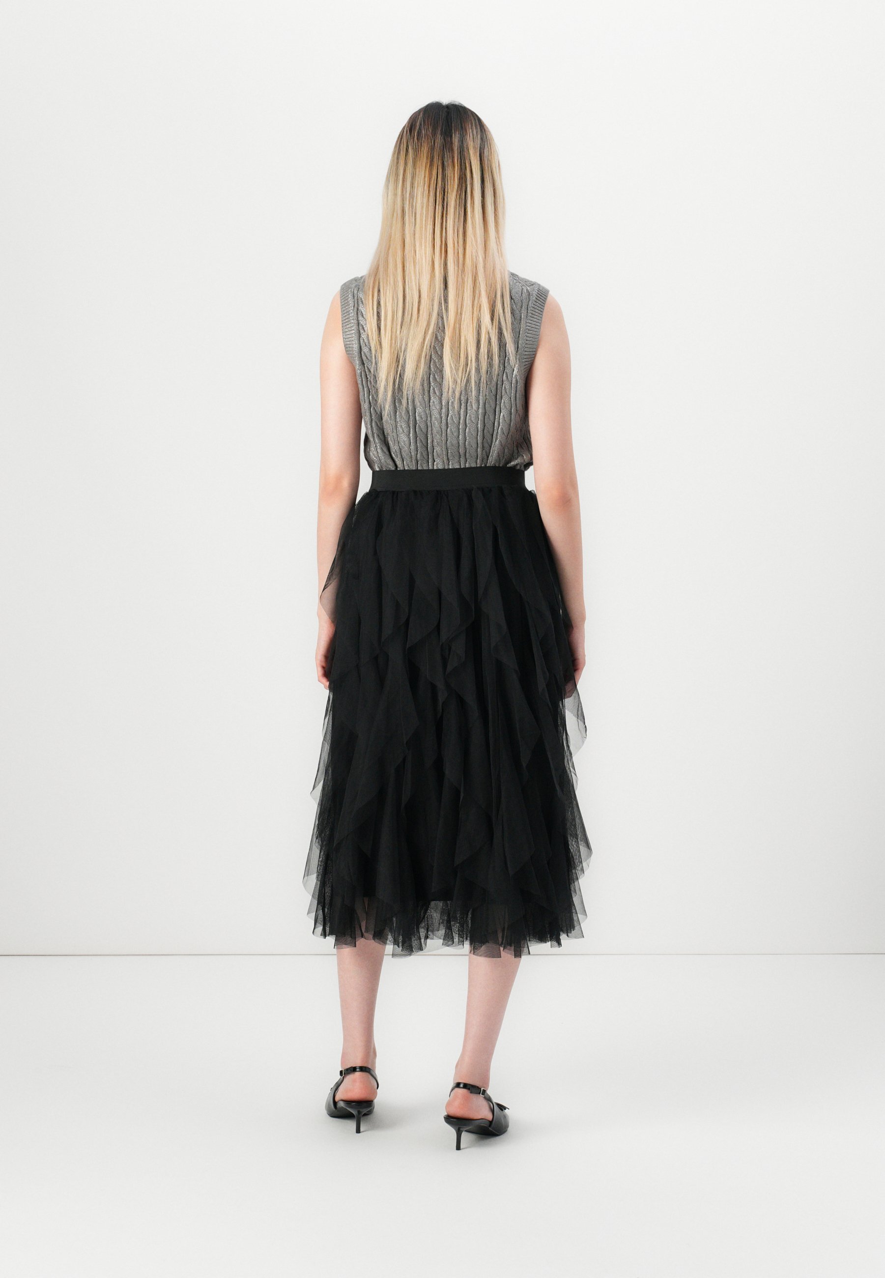 Vero Moda VMRILEY CALF SKIRT - Gonna lunga - nera
