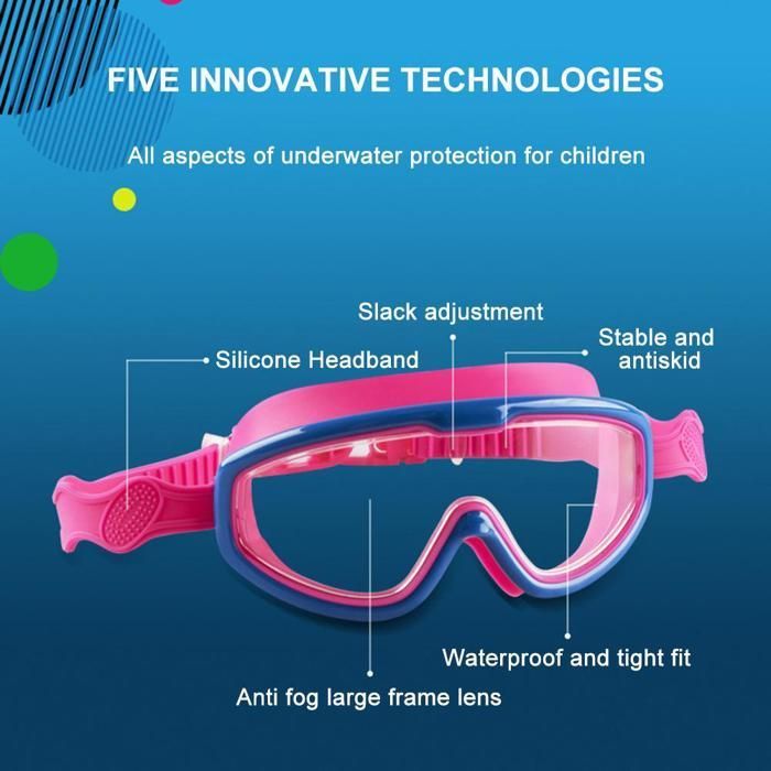 Gafas de natación - OKUMGGYJ - Infantiles - Antivaho - Protección UV - Unisex
