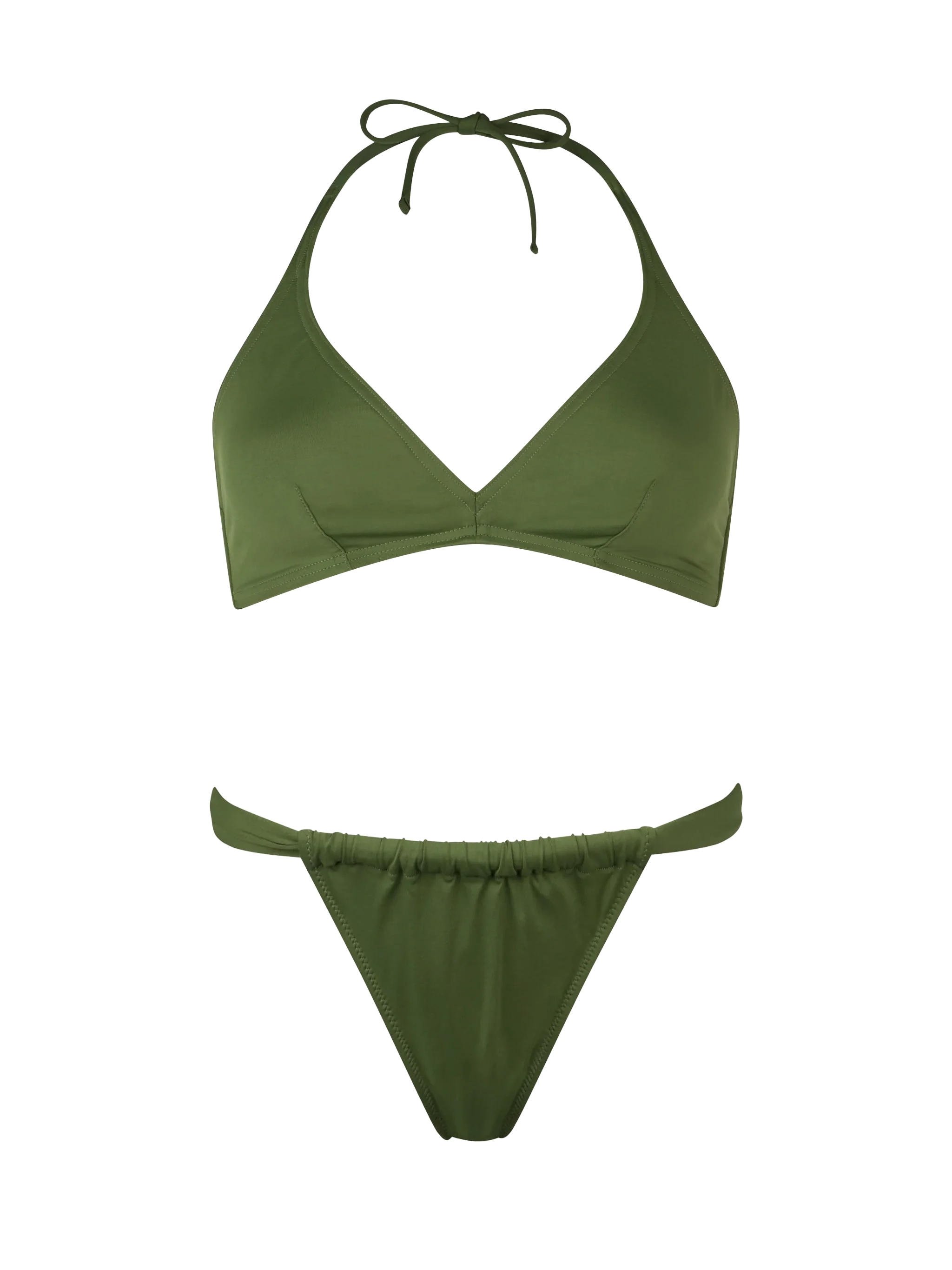 Bikini a triangolo verde militare da donna Gaia Noelle