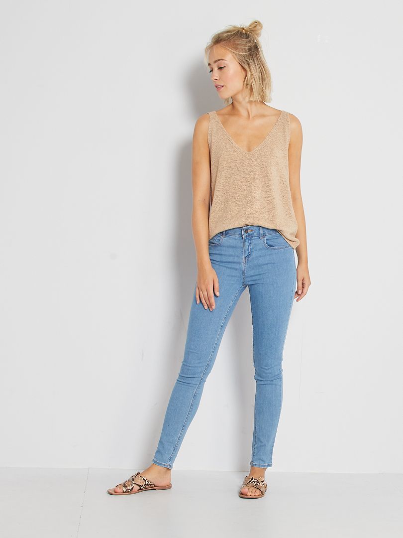 Calça jeans skinny elástica - double stone