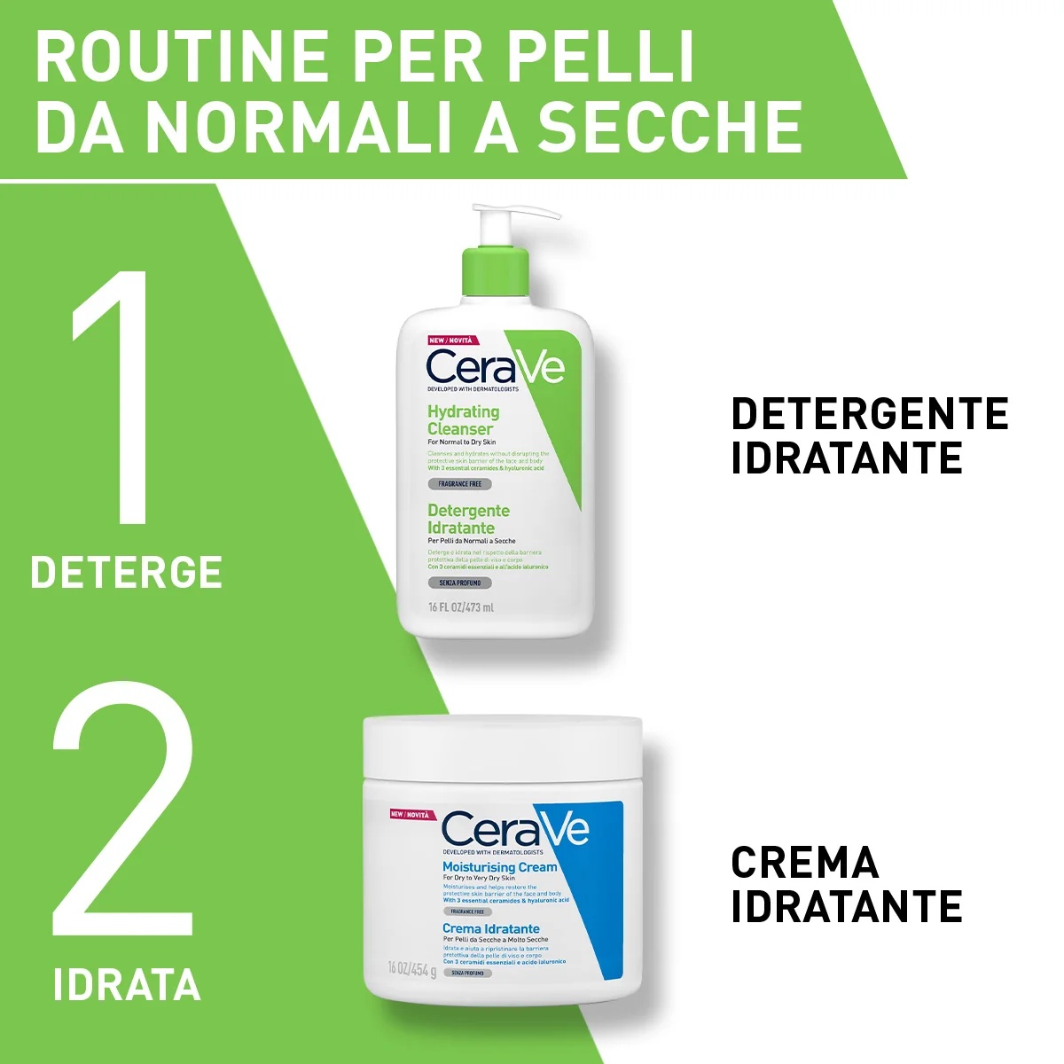 CERAVE Feuchtigkeitsspendender Reiniger 236 ml Für normale bis trockene Haut