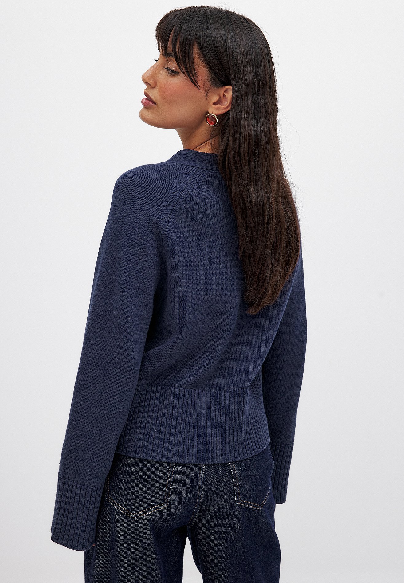 NA-KD Cardigan - marineblauw