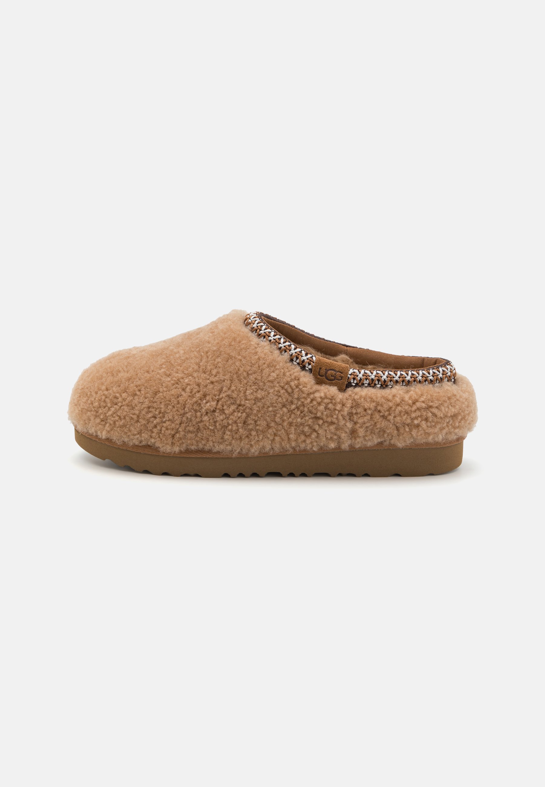 UGG TASMAN MAXI CURLY UNISEX - Šlepetės - kaštoninės
