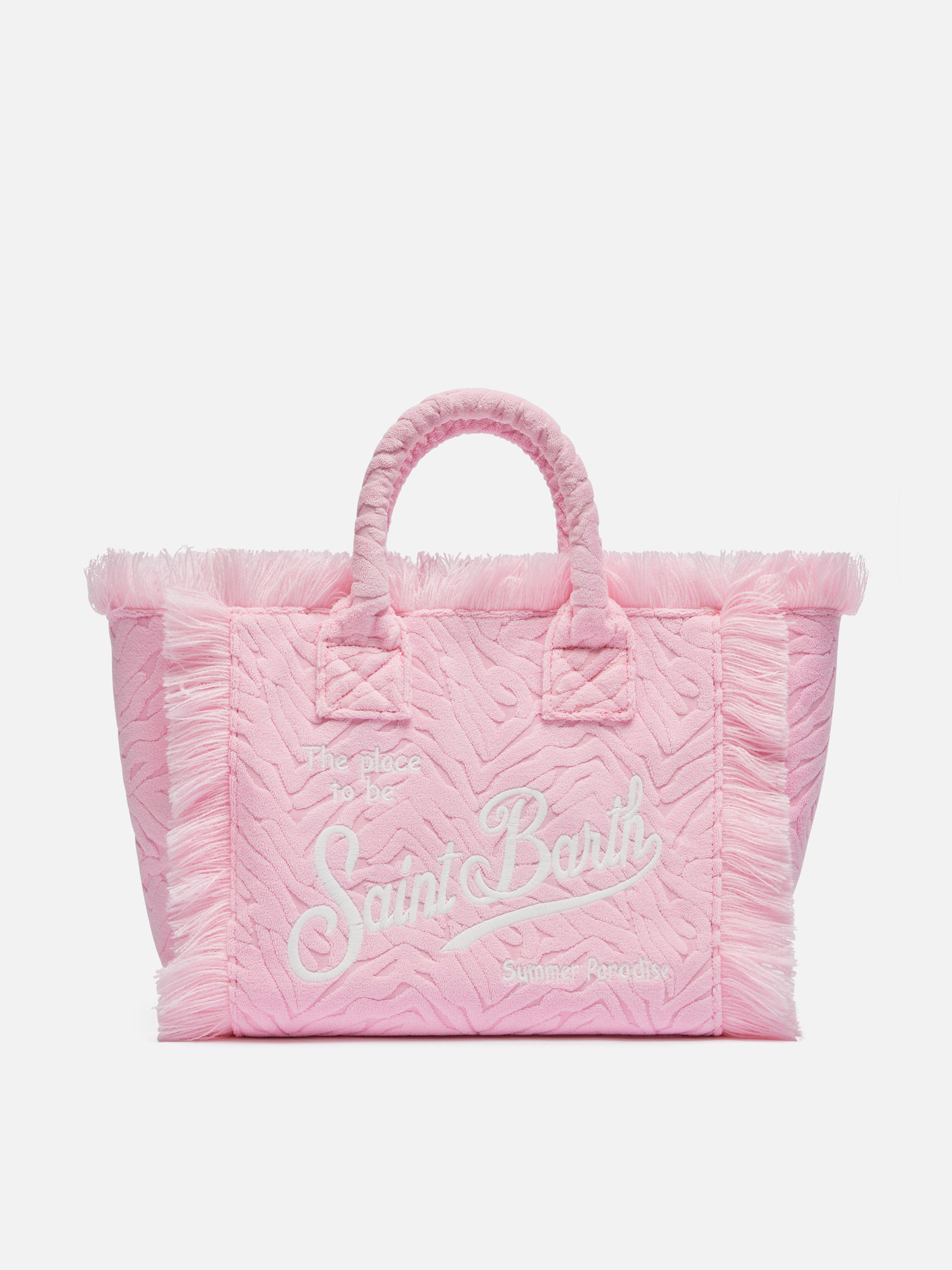 Colette roze sponsen tas met reliëf zebraprint