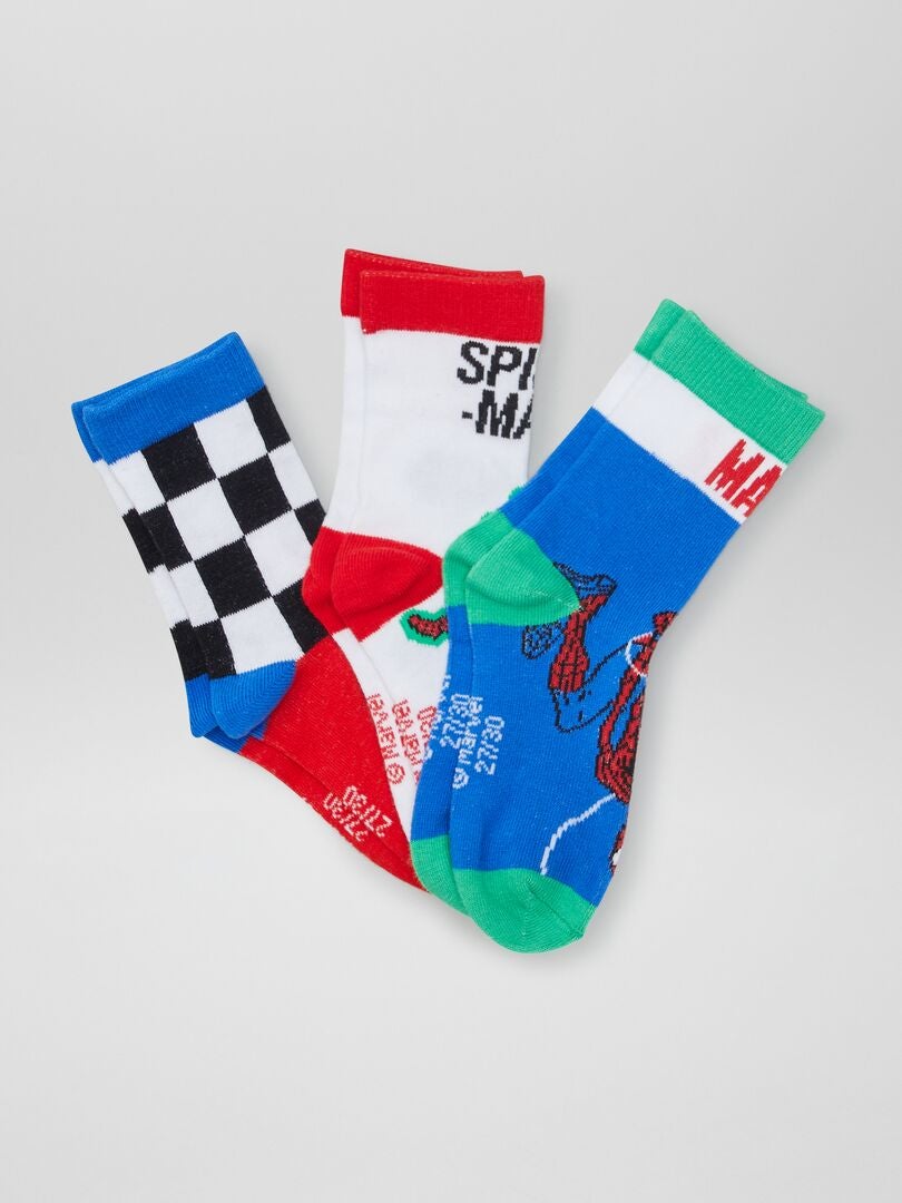 Conjunto de calcetines de Spider-Man - 3 pares - AZUL