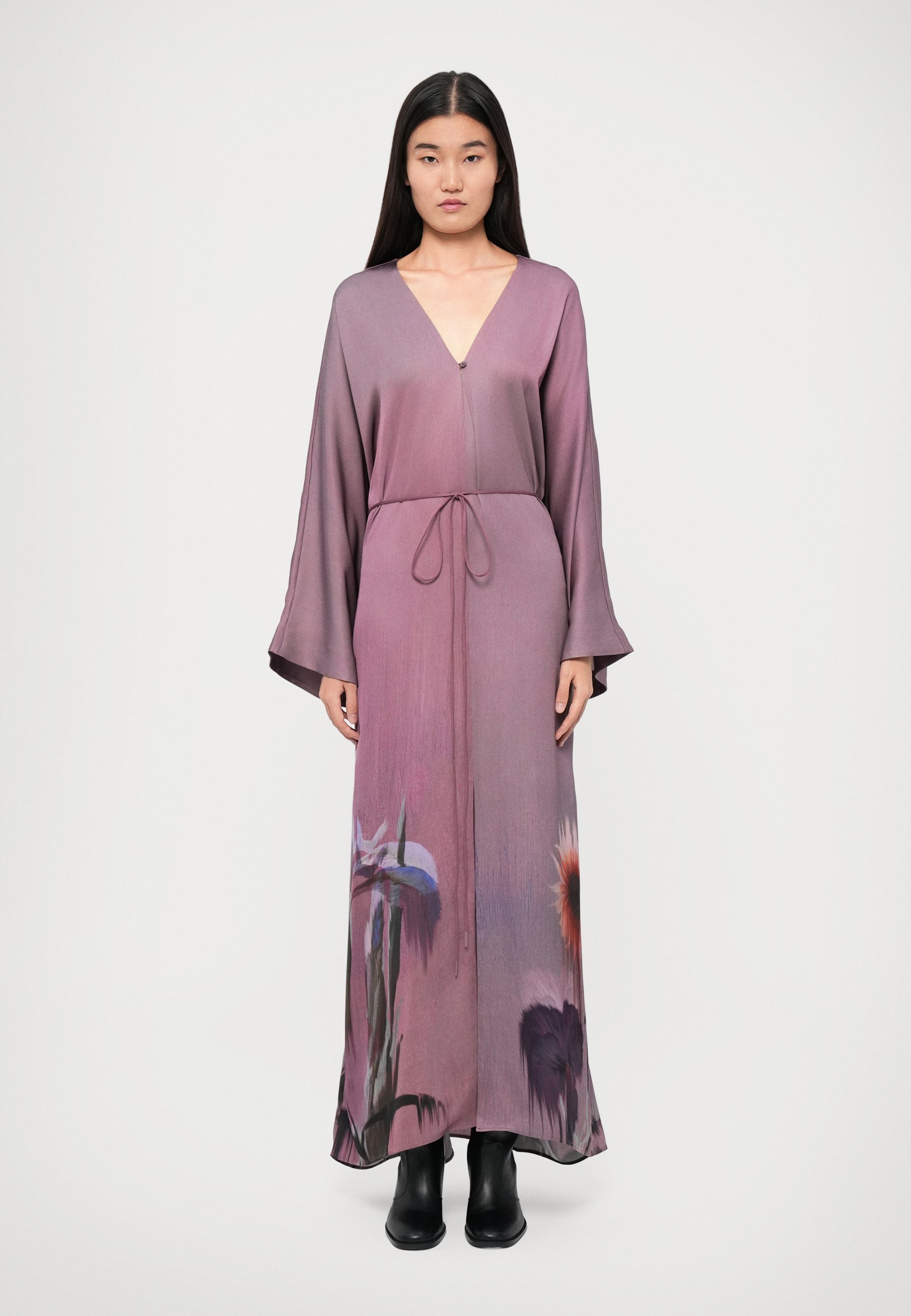 Robe longue Rodebjer GLORIA FLOWER - violet paysage lunaire