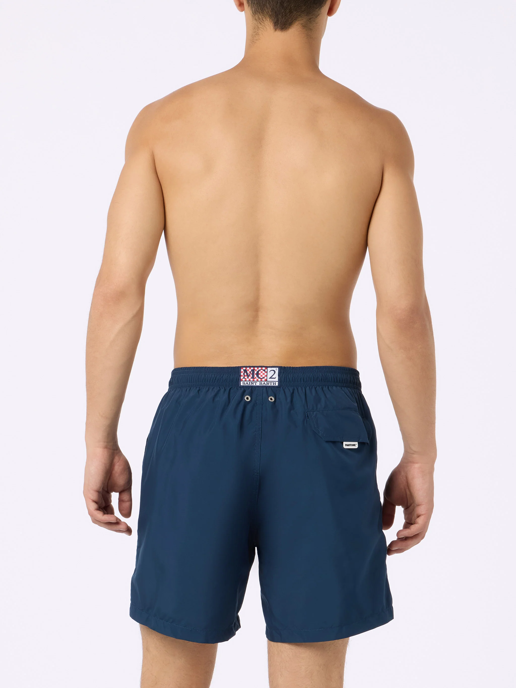 Pantone Special Edition Man's Swim Shorts, Quick Drying, Elastic Waistband, Magnetic Closure | MC2 Saint Barth