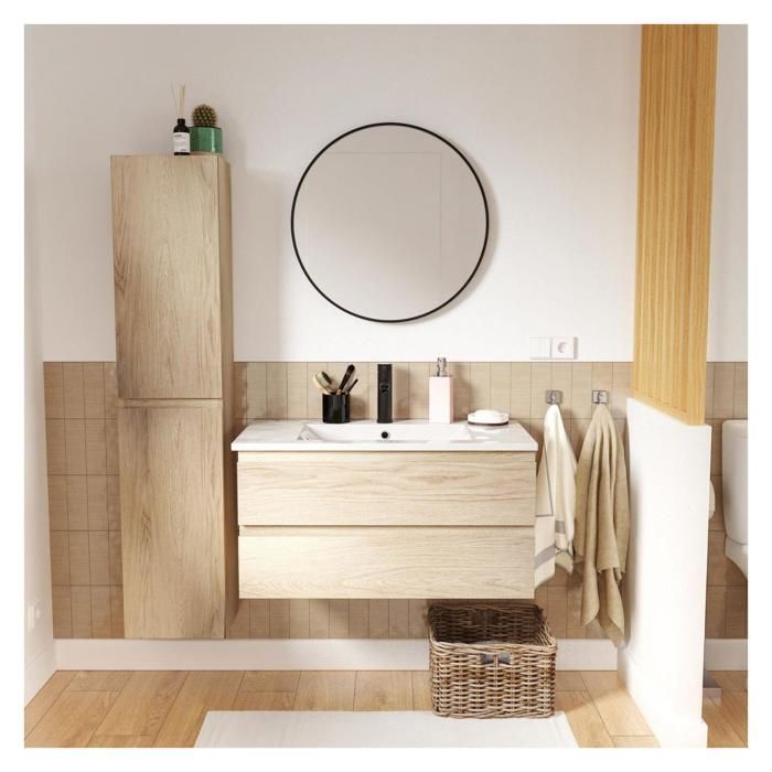 Móvel de lavatório único SORRENTO de 80 cm