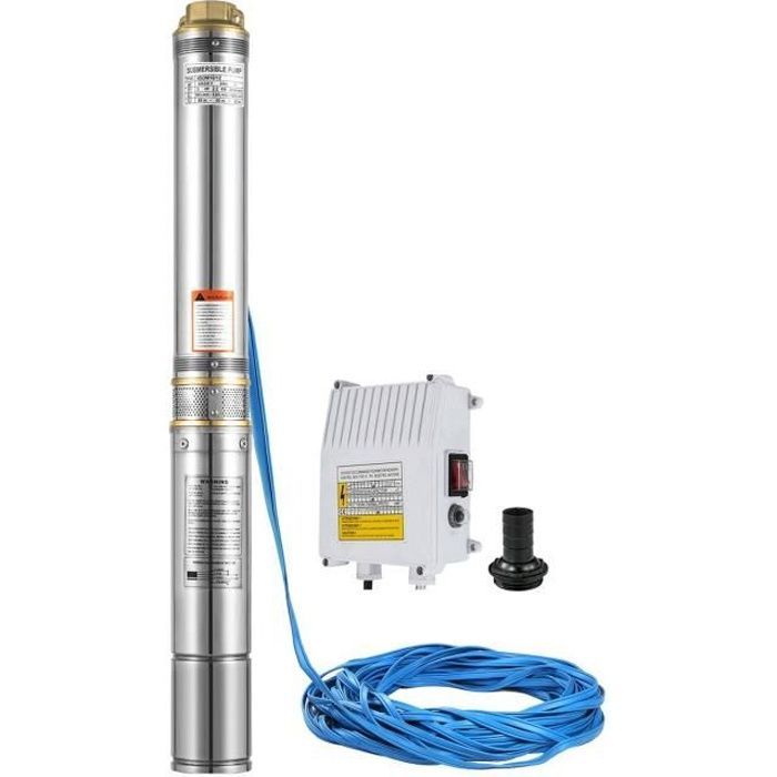 Bomba sumergible - Acero inoxidable - 2200 W - Caudal 14000 L/h - Profundidad 72 m - Riego