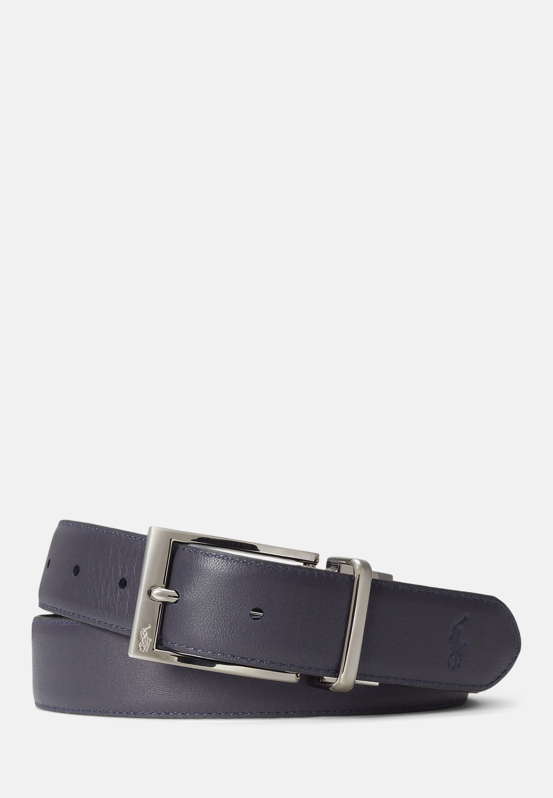 Ceinture habillée réversible en cuir Polo Ralph Lauren - Ceinture business - Noir/Bleu marine raffiné