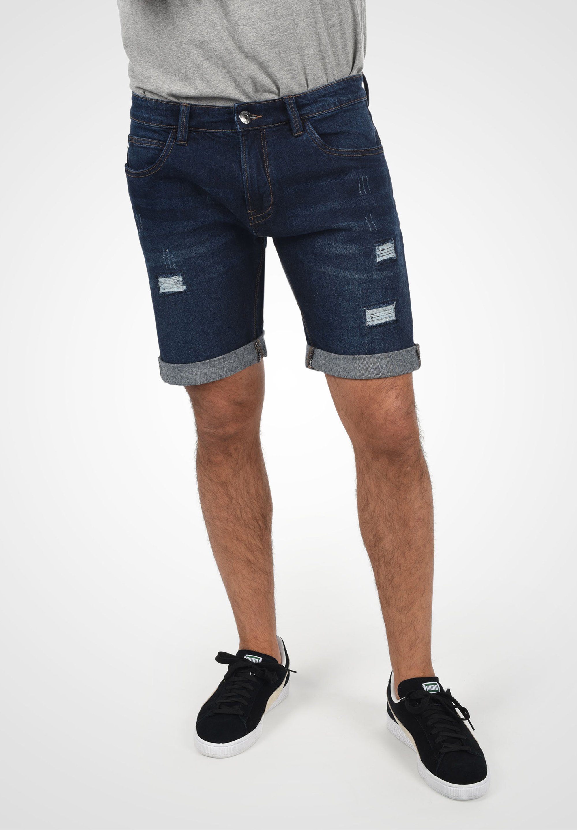 INDICODE JEANS IDHALLOW - Džinsiniai šortai - tamsiai mėlyni