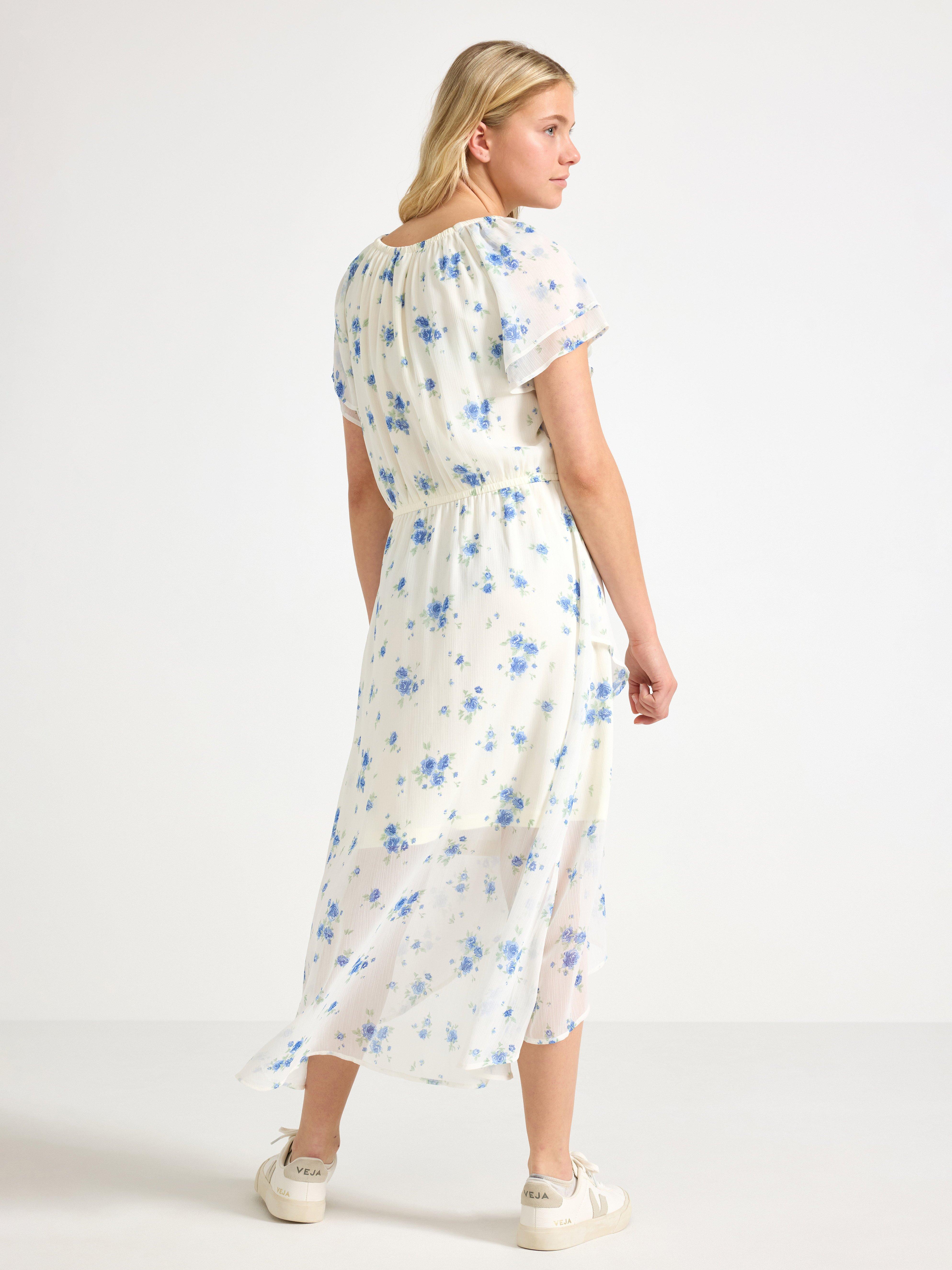 Rochie din șifon Off White