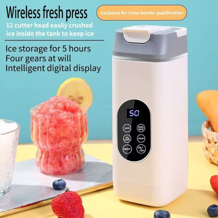 Extracteur de Jus Portable Multifonction Électrique Petit Presse-agrumes Séparateur Pulpe