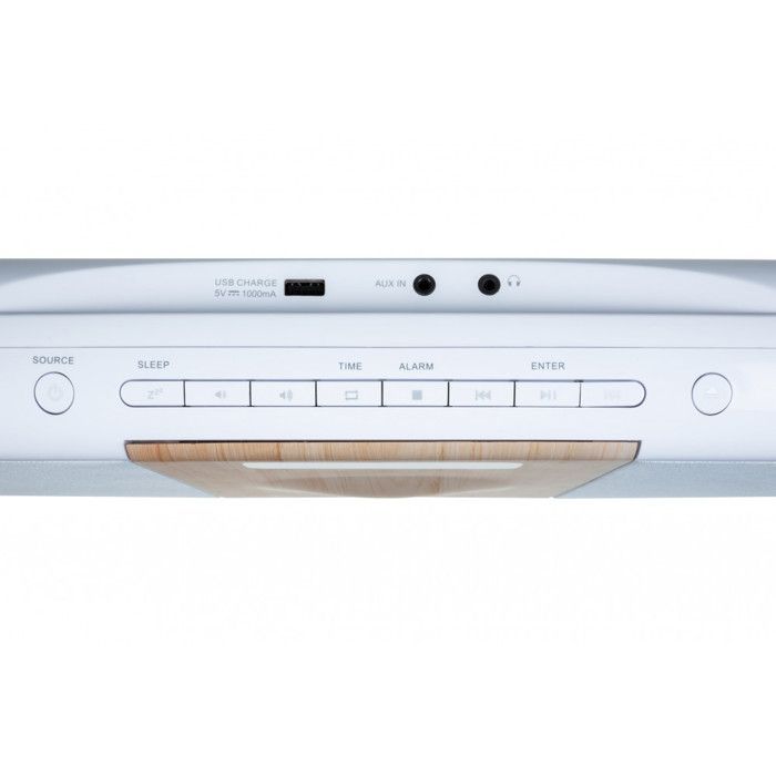 Sistema micro estéreo Thomson MIC401BT: reproductor de CD, Bluetooth, radio FM, despertador, entrada auxiliar, puerto USB, control remoto.