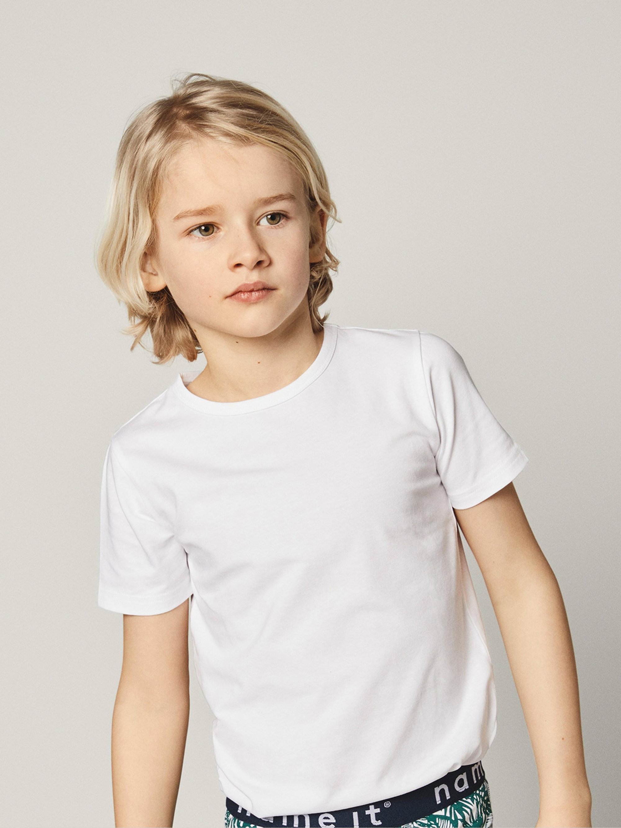 Naam: NKMT SLIM 2-PACK - Basic T-shirt - helderwit
