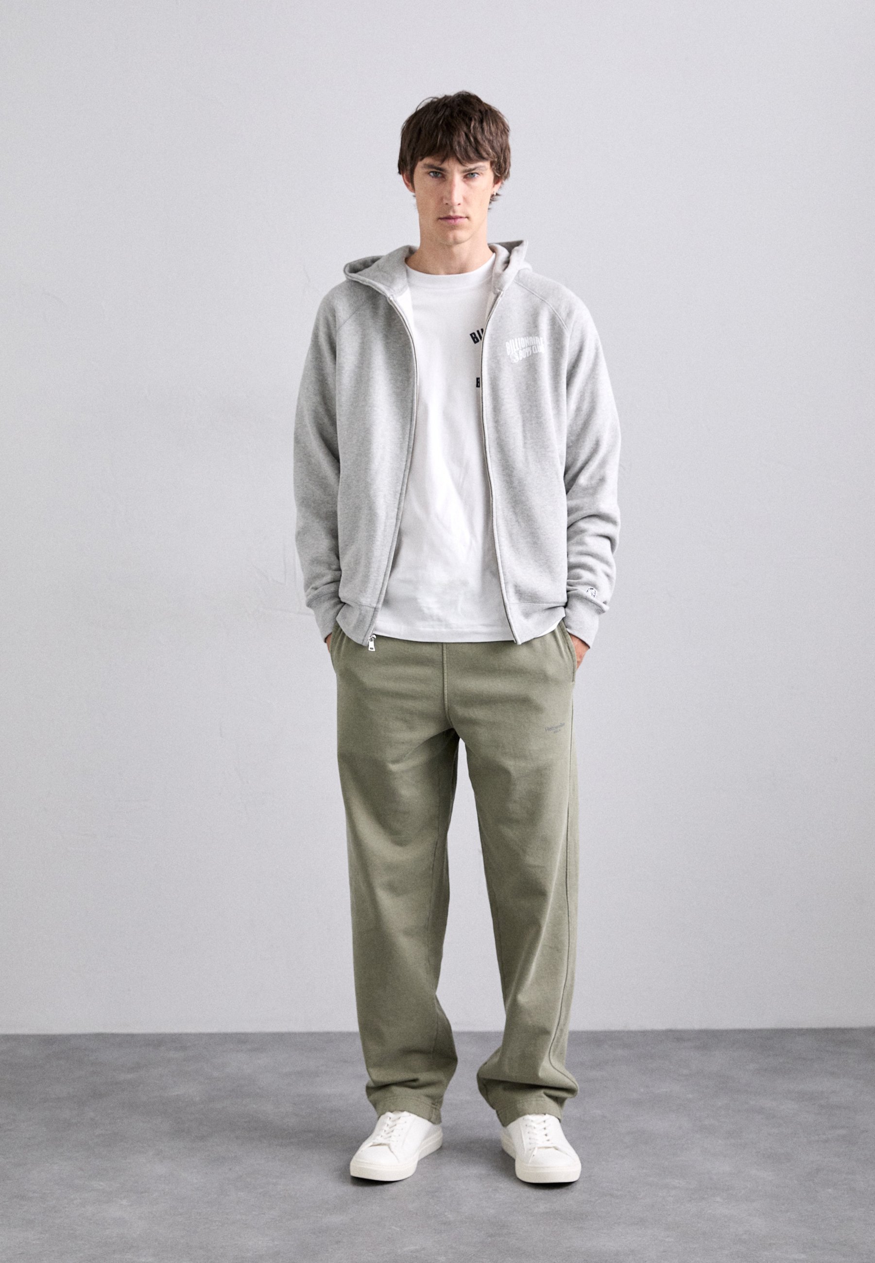 Billionaire Boys Club SMALL ARCH LOGO ZIP THROUGH - Sweatshirt met ritssluiting - gemêleerd grijs