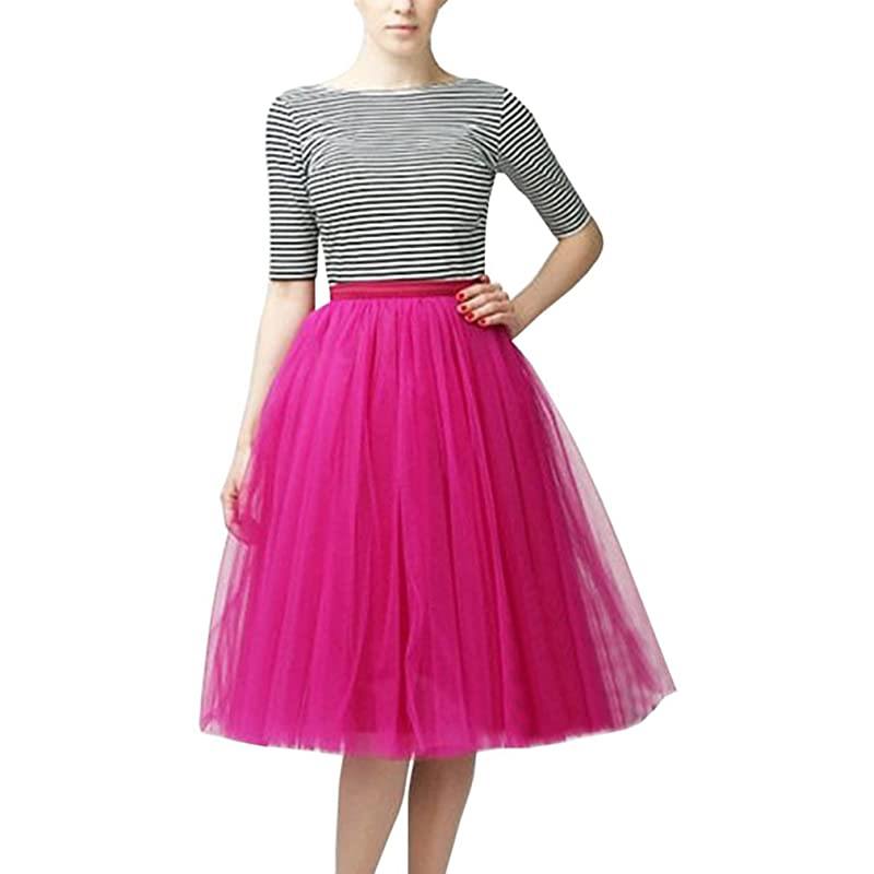 Jupe de bal courte trapèze en tulle, longueur genou, style tutu, pour femme