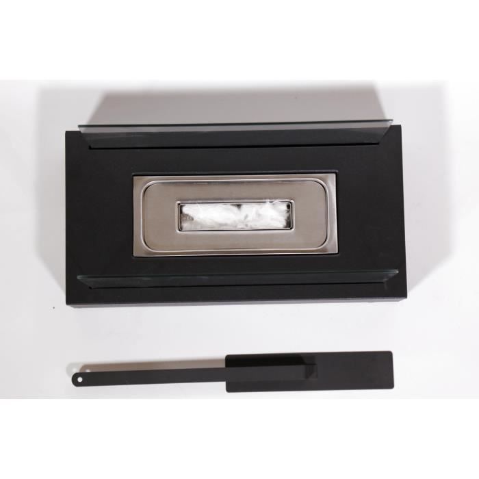 AUFUN bioethanol tabletop fireplace - Black - 35x18x14.5cm - Simple and elegant fire