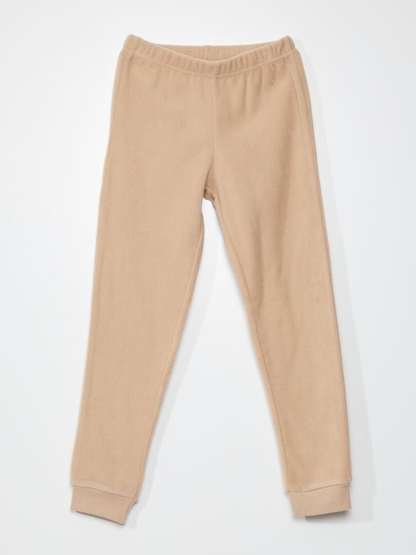 Conjunto de pijama com camiseta e calça - 2 peças - MARROM