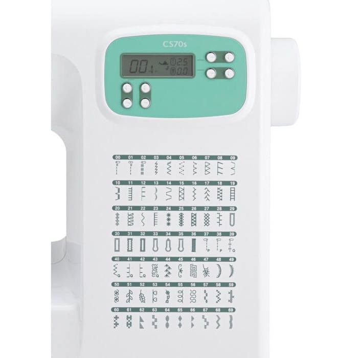 Máquina de coser - BROTHER - CS70S - 70 patrones de puntada - Pantalla LCD - Enhebrador automático de aguja