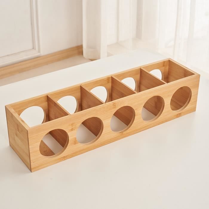 YUD Weinregal – 5-Flaschen-Weinregal – Naturholz – Küche – Weiß – YUD