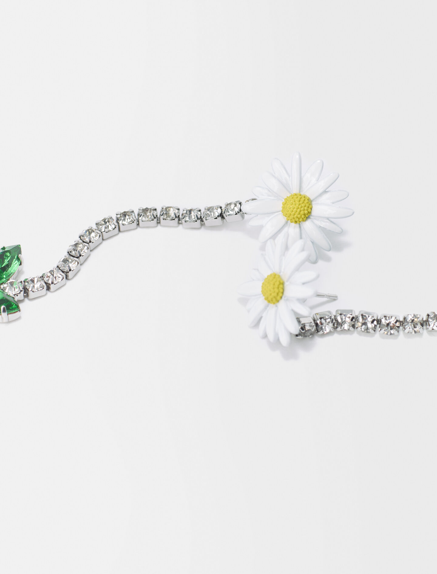 Oorbellen met madeliefjes - Zilver