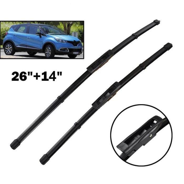 Juego de 2 limpiaparabrisas delanteros para Renault Captur Kaptur 2013 2014 2015 2016 y Lada Xray 2015 2016 2017 2018