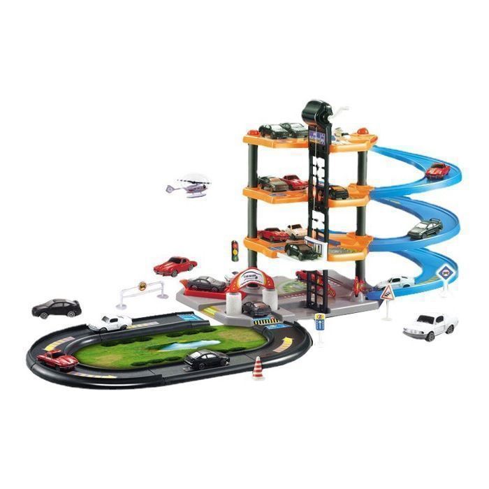 CAR Garage parking voiture Circuit Voiture Garage Jouet Enfant 3 4 5 6+ Ans Garçon circuit Flexible Pistes avec 5 étages
