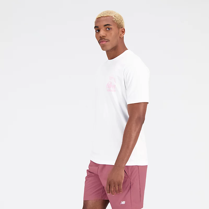 Koszulka Homme Essentials Always Half Full Cotton Jersey T-paita - BIAŁA