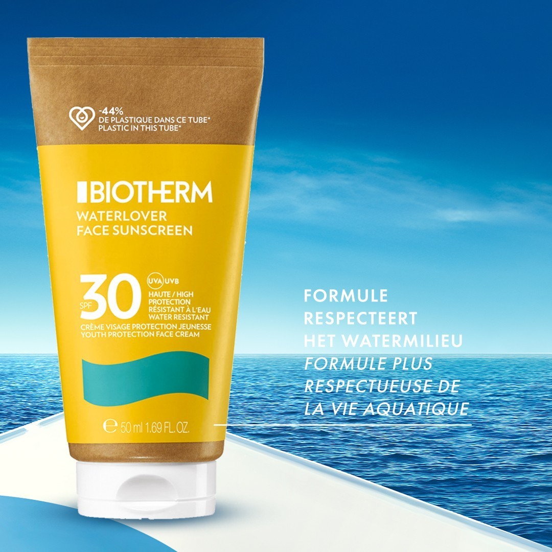 Biotherm krema za sončenje Water Lover Biotherm Waterlover krema za obraz proti staranju SPF 30 - 50 ml