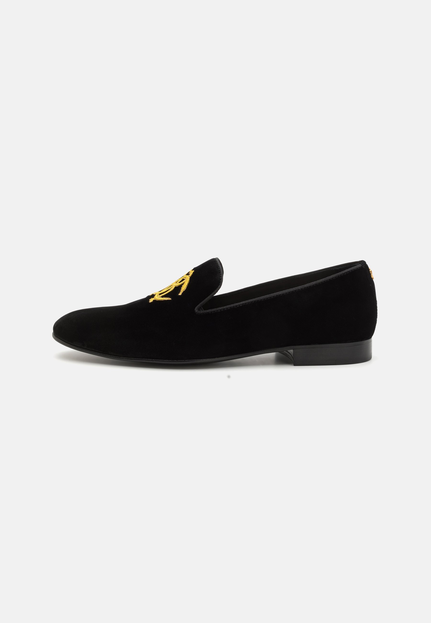 Roberto Cavalli LOAFER - Półbuty wsuwane - nero/oro