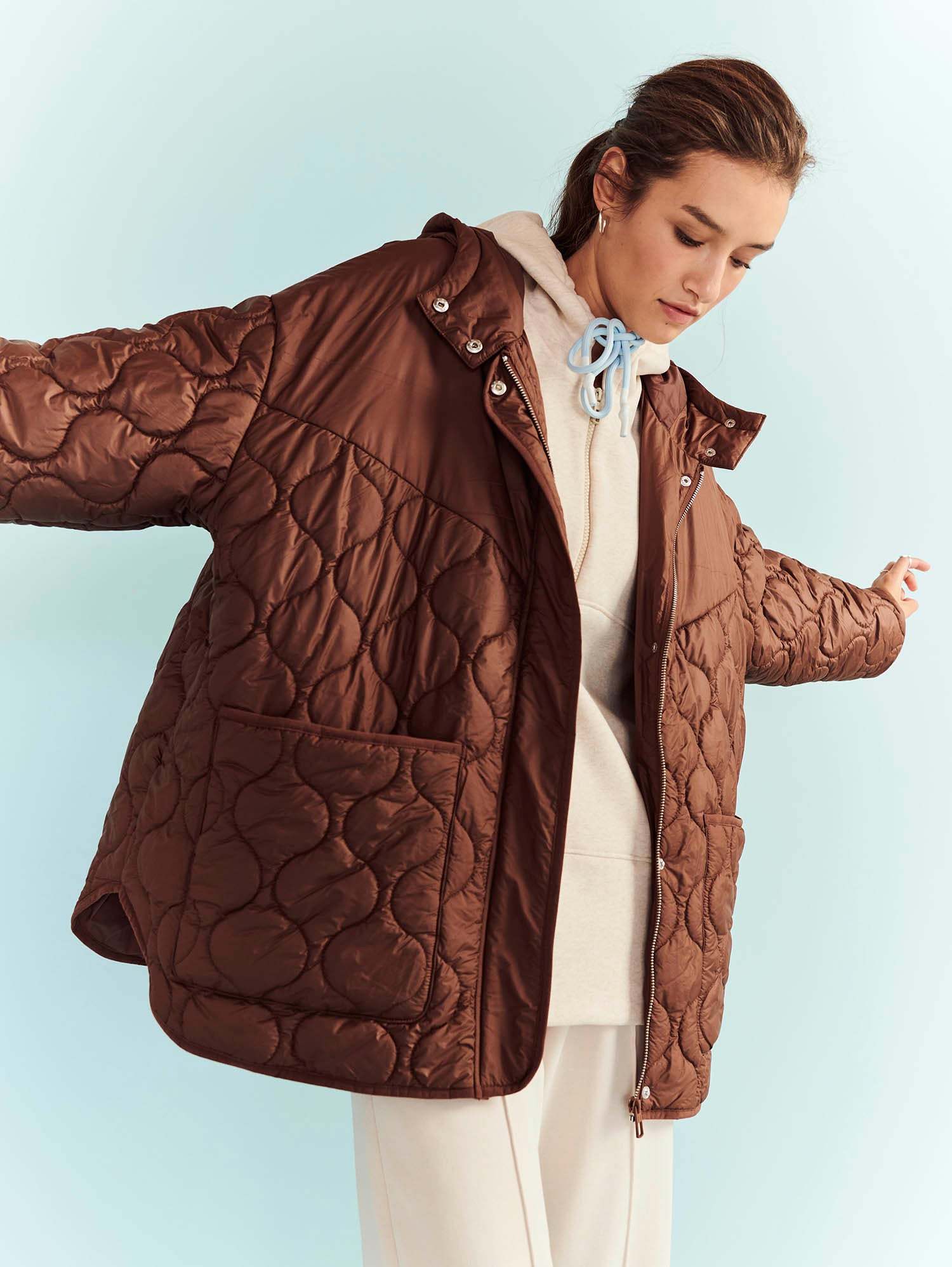 ALPES PUFFER JACKET CHOCOLATE
