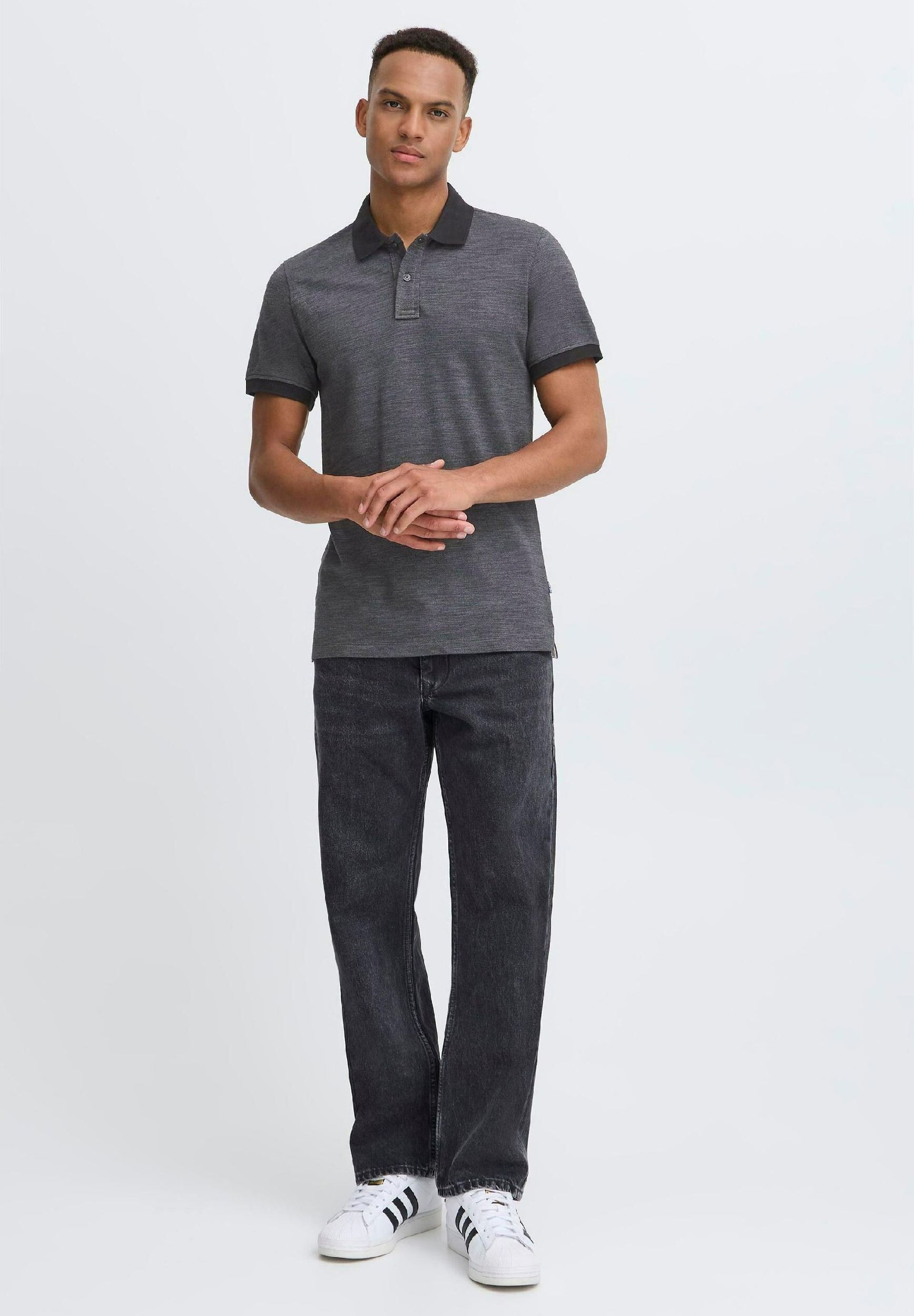 Meng BHALFREDO - Polo shirt - houtskoolmix