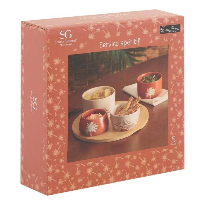 Sunshine 5-piece appetizer set, D26xp8.5cm - Atmosphera Interior Designer