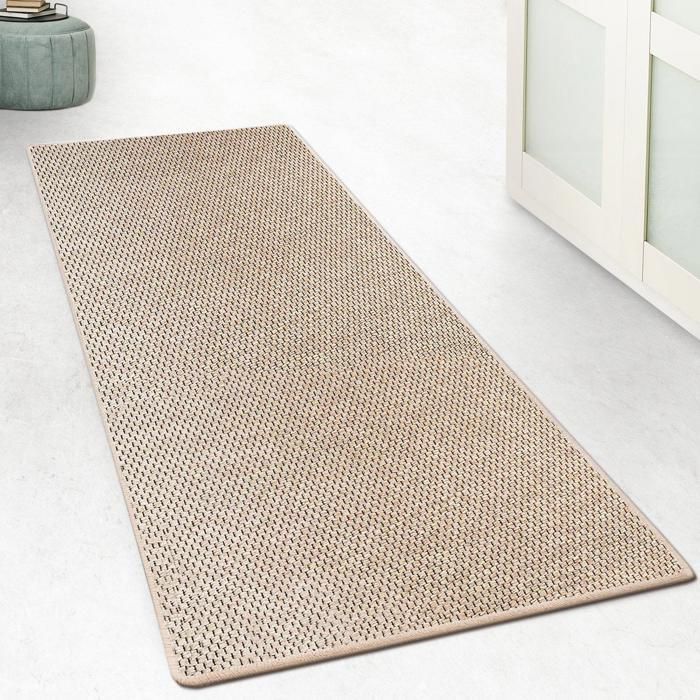 Tapis de couloir Kalkutta Aspect Sisal Beige 200 x 50 cm