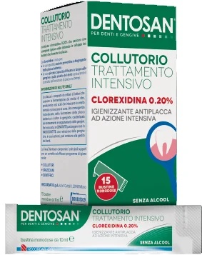 DENTOSAN Dentosan Tratamento Intensivo enxaguante bucal dose única 15 sachês Clorexidina 0,20%