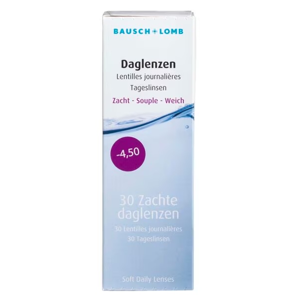 Bausch + Lomb -4.50 mehke dnevne kontaktne leče<br>Medicinski pripomoček - 30 kosov