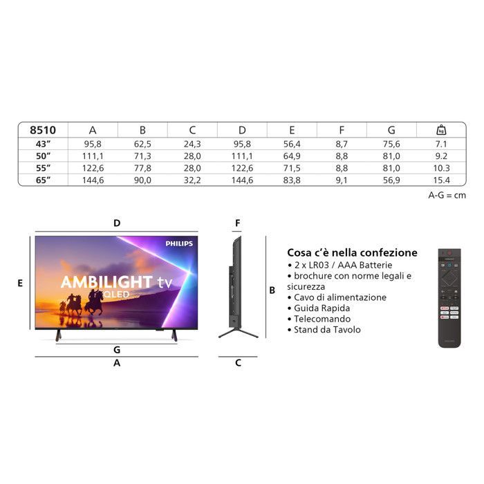 Televisor inteligente Philips 43PUS8510 de 43