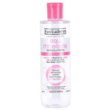 Evoluderm Misellipuhdistusvesi kuivalle ja herkälle iholle 250 ml