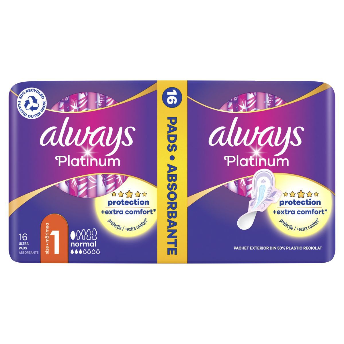 Always szárnyas egészségügyi betétek 16 db Platinum