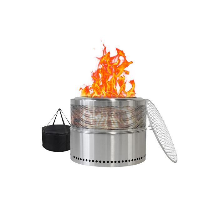 Brasero de exterior sin humo Soges, brasero de leña, barbacoa, acero inoxidable, portátil.