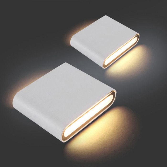 OPRUIMING - Rosnek LED-wandlamp voor buiten - Wit 6W warm wit - Omhoog/omlaag, waterdichte aluminium wandlamp voor de tuin