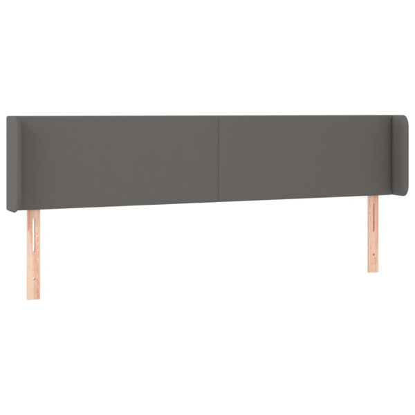 Wezgłowie Szary 183 x 16 x 78/88 cm Sztuczna skóra vidaXL