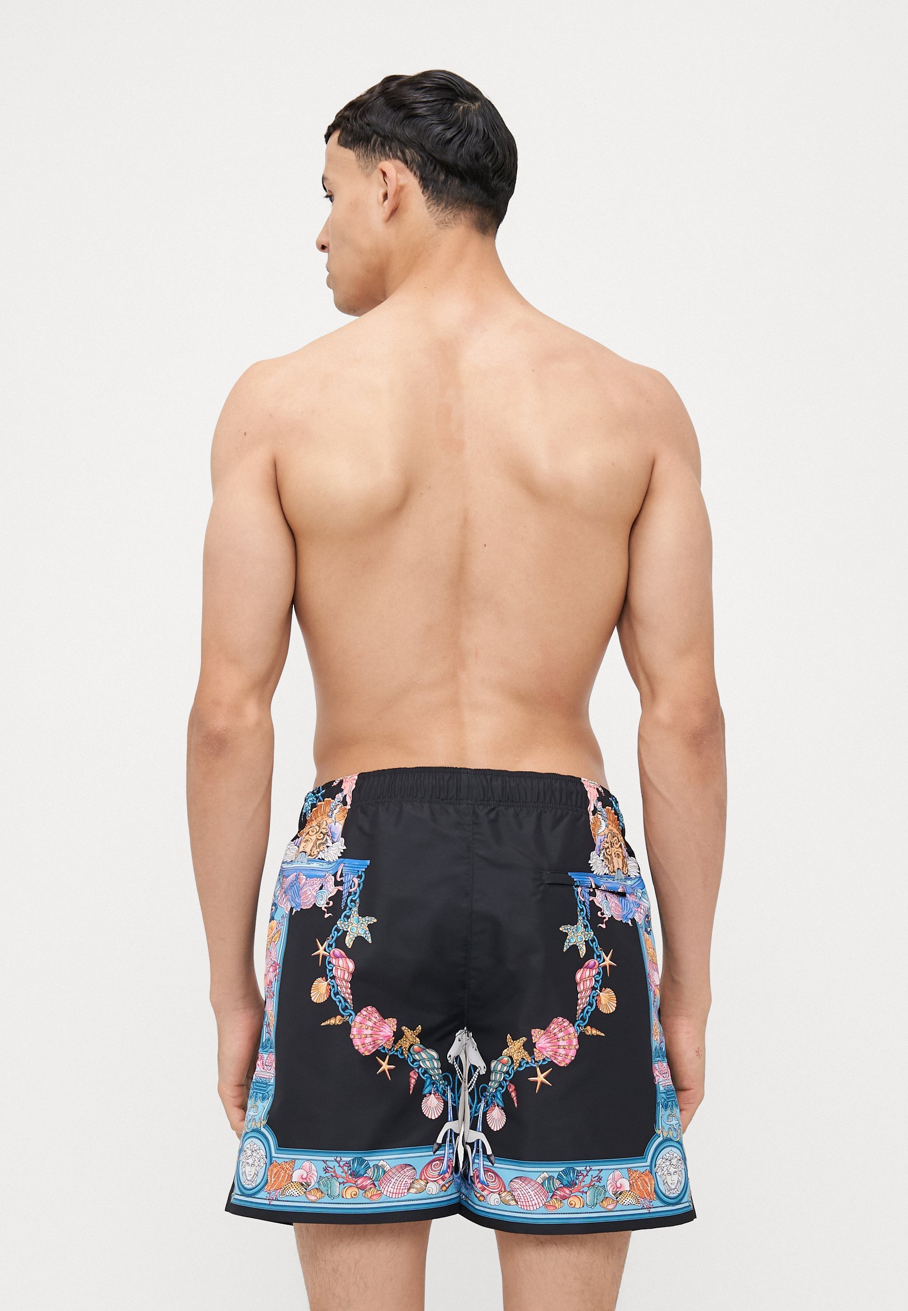 Versace SWIM GOLFO LA VACANZA FOULARD PRINT - Calção de banho - preto/multicolorido