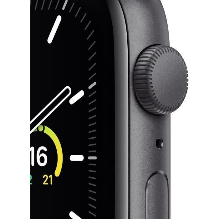 Apple Watch SE GPS - 44mm Space Gray Aluminum Case - Black Band (2020) - Refurbished - Excellent Condition