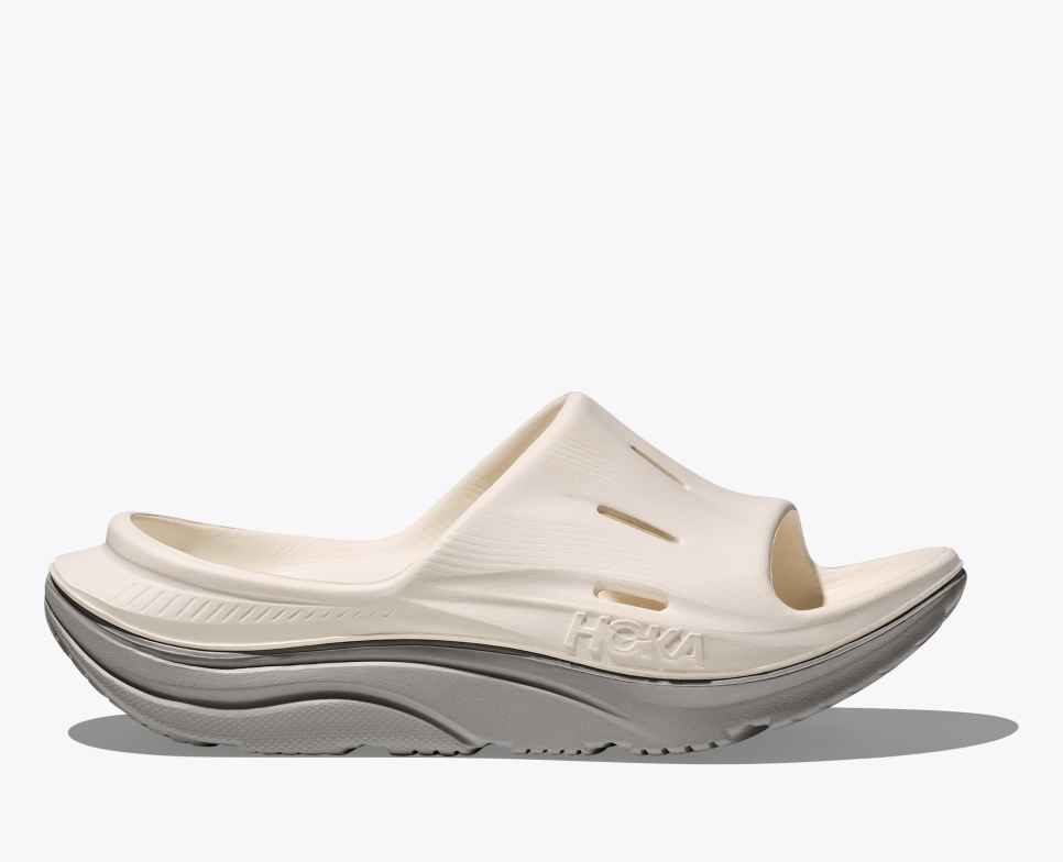 HOKA Diapositive 3 de récupération Ora Albâtre / Poussière d'étoiles