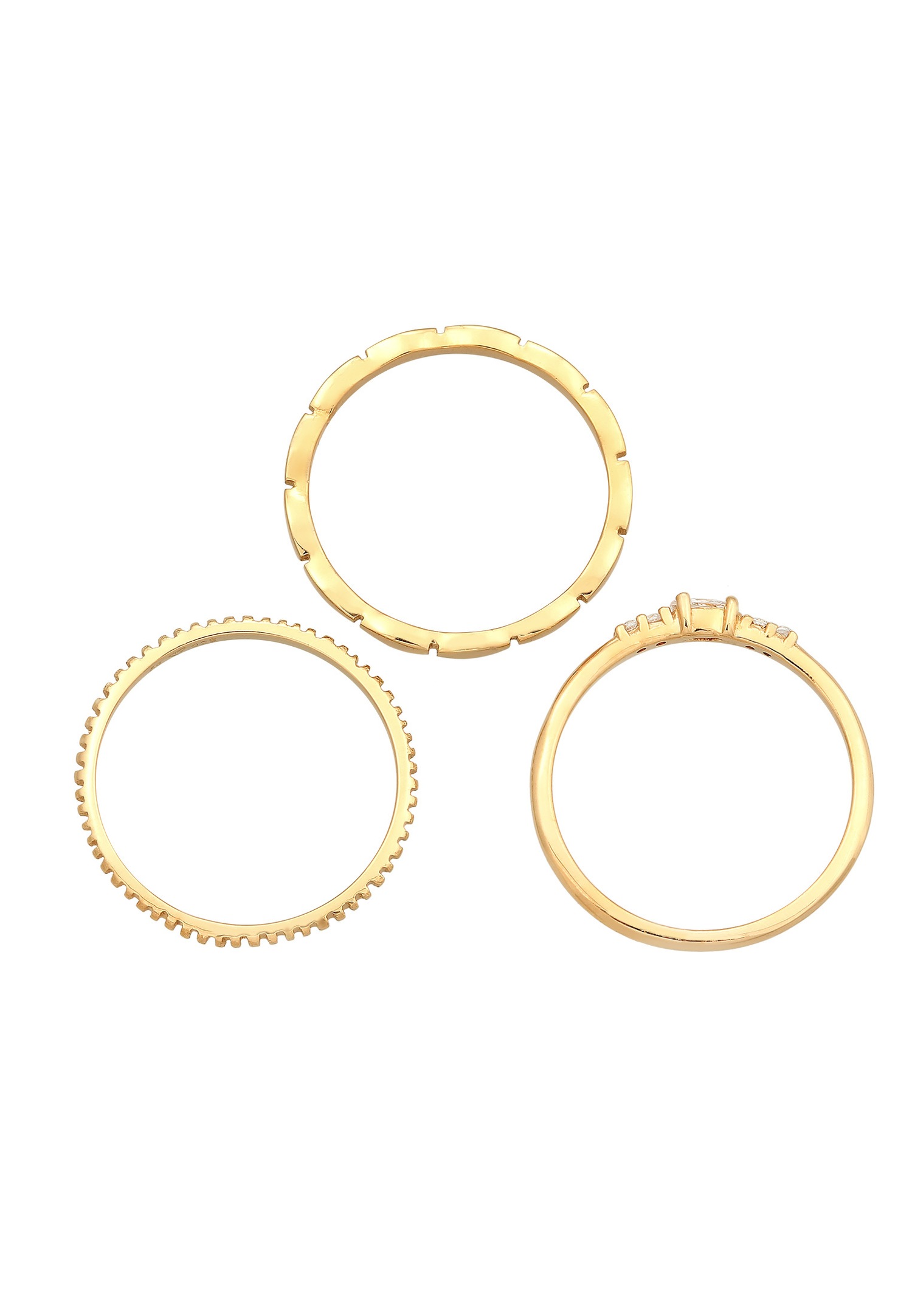 Elli Femmes pile Marquise Basique Set avec cristaux de zirconium en argent sterling 925