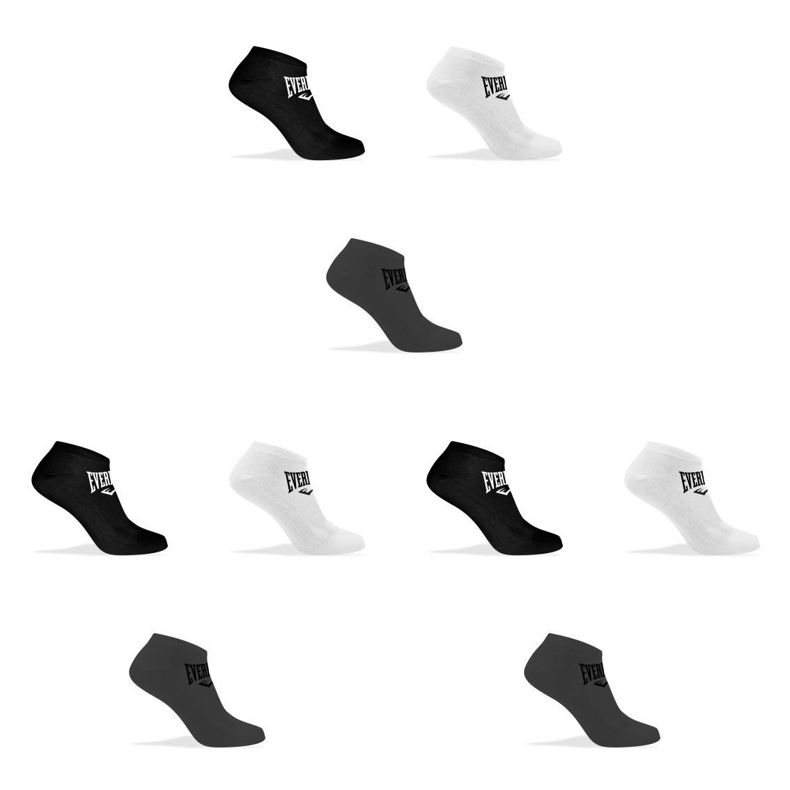  Pacote com 9 pares de meias Everlast variadas