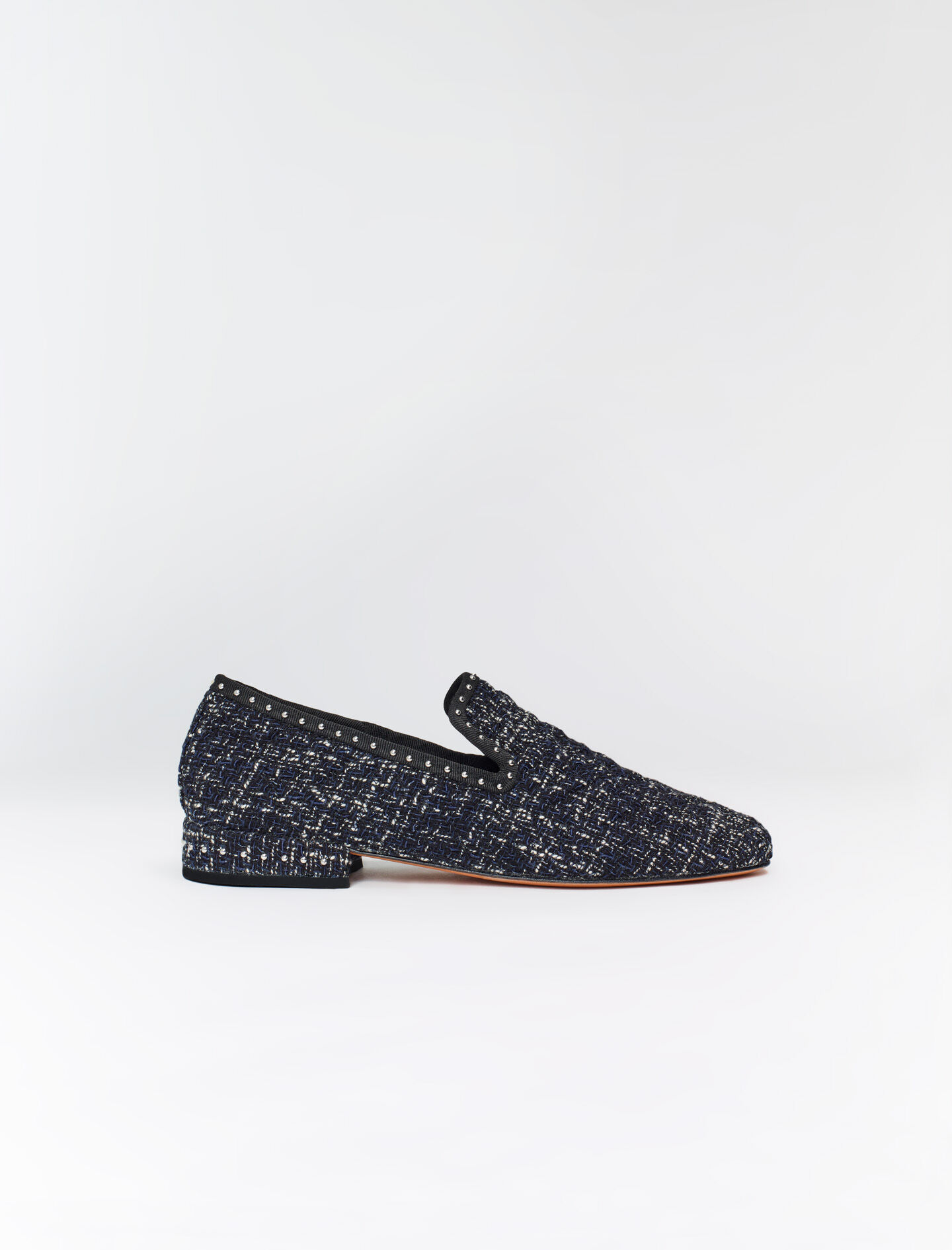 Tweed loafers - Marineblauw/Ecru